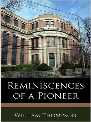 cover image of Reminiscences of a Pioneer